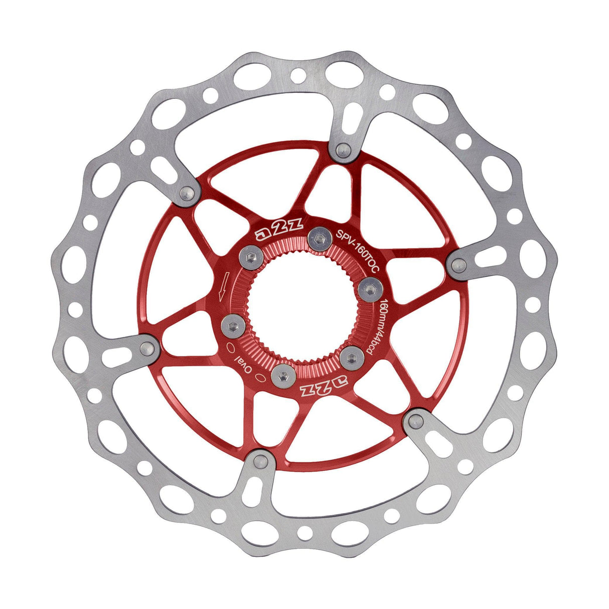 A2Z Teppan Yaki SP5 Centre Lock Disc Rotor (160mm, Red)