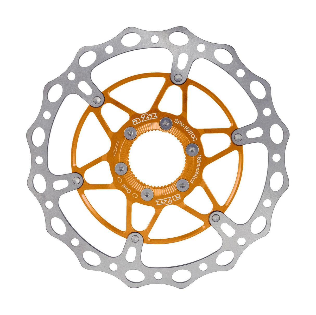 A2Z Teppan Yaki SP5 Centre Lock Disc Rotor (180mm, Orange)