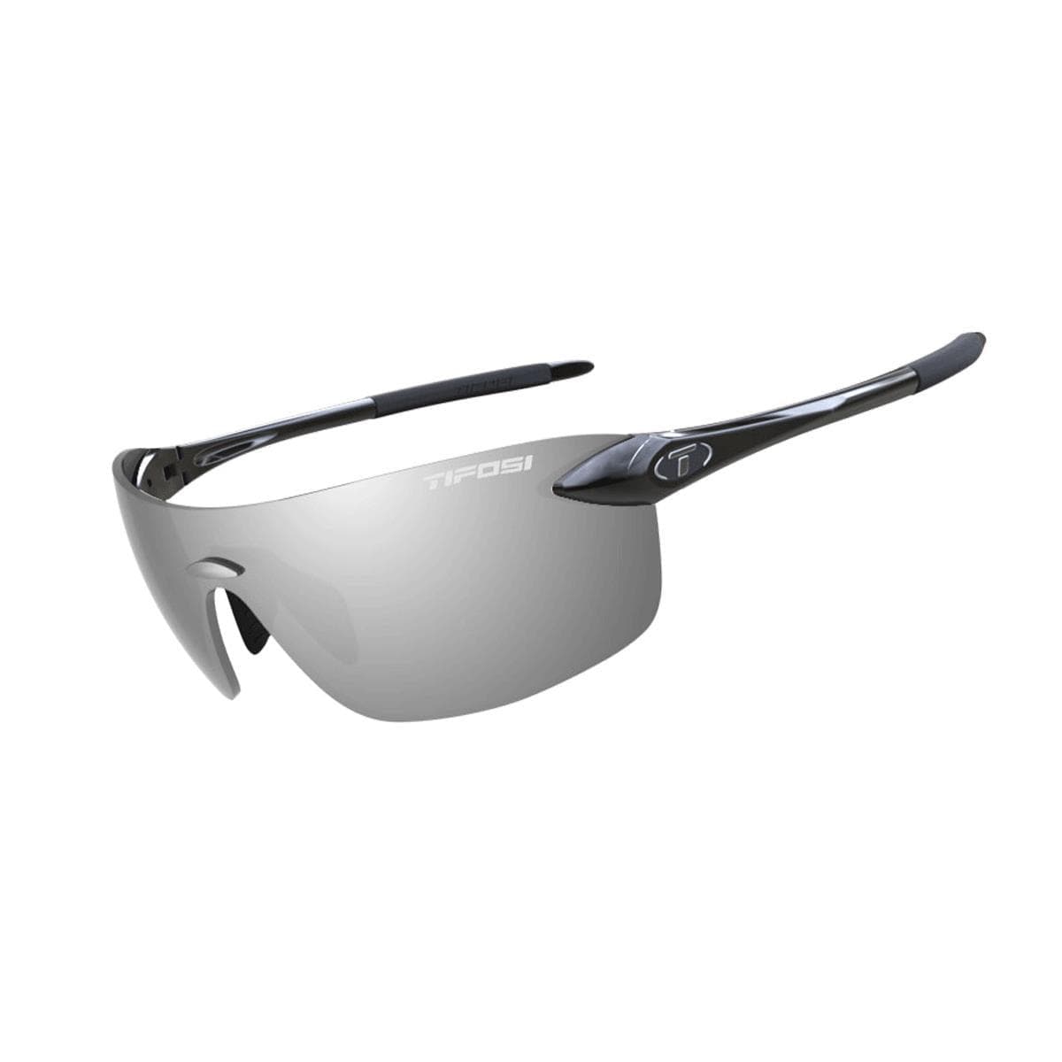 Tifosi Vogel Frameless Sunglasses 2018: Gloss Black/Smoke