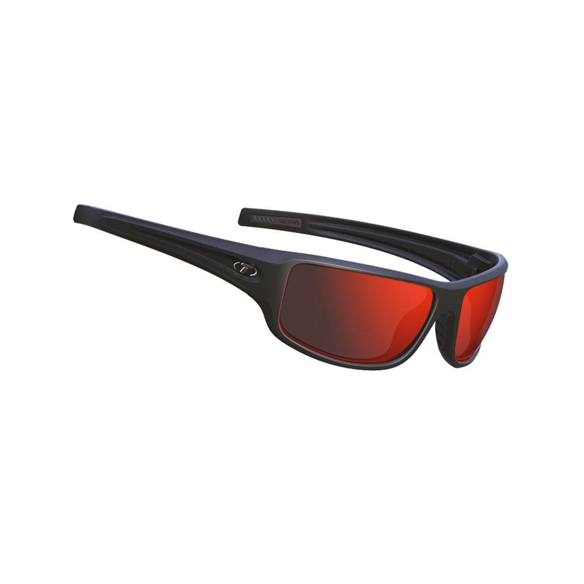 Tifosi Bronx Polarised Clarion Lens Sunglasses 2018: Matt Black/Red