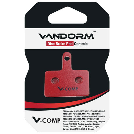 Vandorm V-COMP Ceramic Compound Disc Brake Pads - Shimano, Quad, Tektro, Giant, RST, TRP