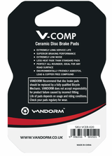 Vandorm V-COMP CERAMIC COMPOUND Disc Brake Pads - Hayes Stroker Ryde