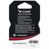 Vandorm V-COMP Ceramic Compound Disc Brake Pads - SRAM Rival, Force, Red