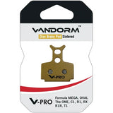 Vandorm V-PRO Sintered Compound Disc Brake Pads - Formula MEGA, Oval, The One