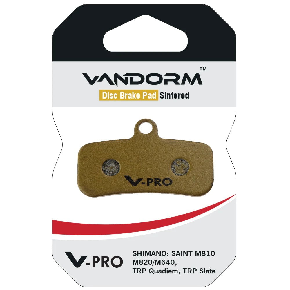 Vandorm V-PRO Sintered Compound Disc Brake Pads - Shimano Saint, TRP Quadiem, Slate