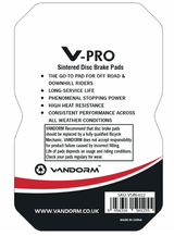 Vandorm V-PRO Sintered Compound Disc Brake Pads - Avid Code, Guide