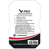 Vandorm V-PRO SINTERED COMPOUND Disc Brake Pads - Shimano XTR, Tektro