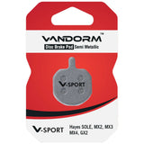 Vandorm V-SPORT Semi Metalic Disc Brake Pads - Hayes Sole