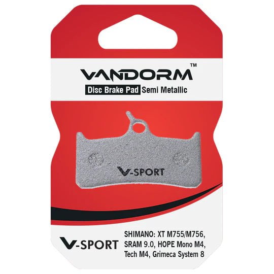 Vandorm V-SPORT SEMI METALIC Disc Brake Pads - Shimano XT, Sram 9.0, Hope Mono, Grimeca