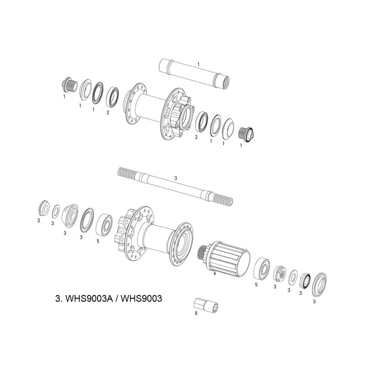 Sram Axle Assy For X9 V2 Hub Rear: