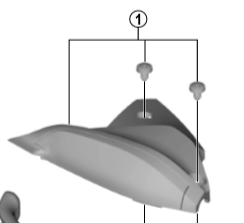 Shimano Spares ST-EF510-L4A Upper cover and fixing screws; silver