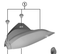 Shimano Spares ST-EF510-8R4A Upper cover and fixing screws; black