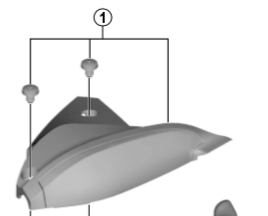 Shimano Spares ST-EF510-7R2A Upper cover and fixing screws; silver