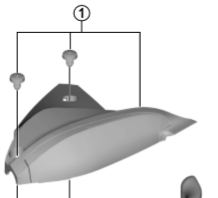 Shimano Spares ST-EF510-7R4A Upper cover and fixing screws; silver