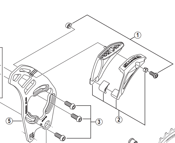 Shimano Spares SM-CD50 Upper guide fixing bolt and nut
