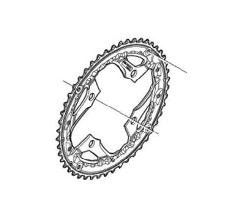 Shimano Deore LX FC-T671 Chainring 48T-AL For Chain Guard - Silver - Y1NJ98110