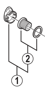 Shimano Spares FC-2450 crank arm fixing bolt and cap; silver