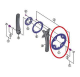 Shimano Spares FC-T4010 chainring; 48T; silver