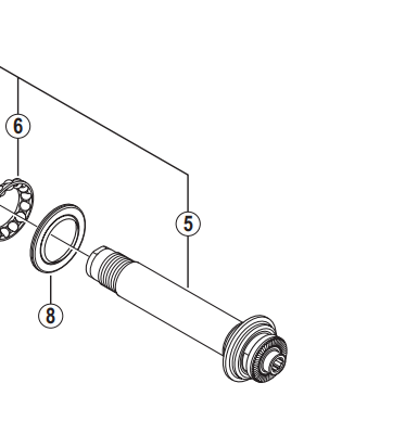 Shimano HB-9000 hub axle unit