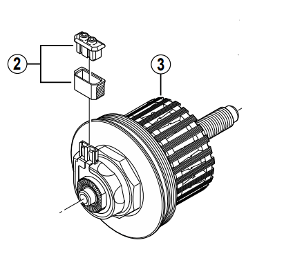 Shimano DH-3D37-QR internal assembly, axle length 108 mm