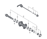 Shimano Spares HB-M8000 complete quick release; 133 mm