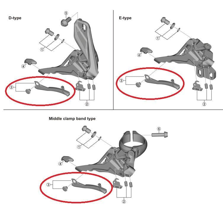 Shimano Spares FD-M7100 chain catcher unit