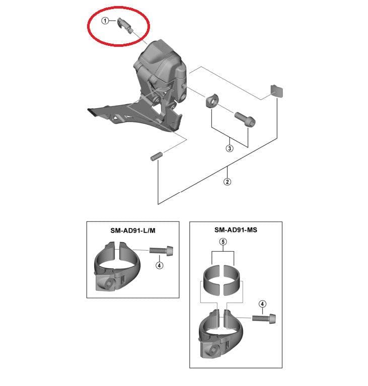 Shimano Dura-Ace FD-R9250 Plug Cover - Y2JP06000