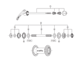 Shimano Spares HB-2400 complete quick release; 133 mm