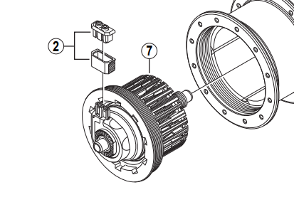 Shimano Spares DH-F703-SB internal assembly; 86.5 mm axle