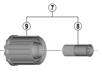 Shimano Spares FH-RM33 complete frewheel body