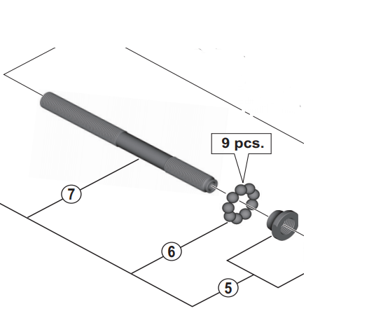 Shimano Spares FH-5800 hub axle; 141 mm