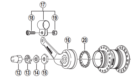 Shimano Spares SG-3C41DX brake arm unit