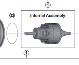 Shimano Spares SG-C6000-8CD Internal assembly; 187 mm