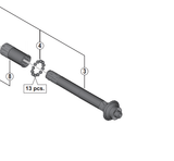 Shimano Spares FH-CX75 axle unit