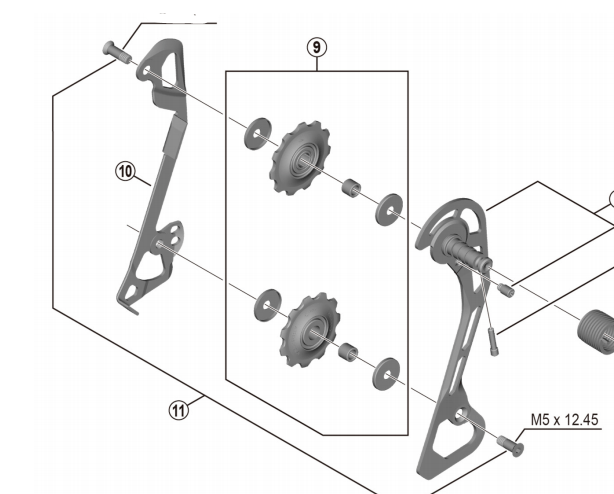 Shimano Spares Deore RD-T6000 tension and guide pulley set