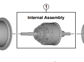 Shimano Spares SG-C6001-8D Internal assembly; 187 mm