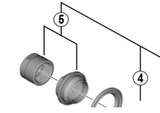 Shimano Spares FH-RS770 left hand lock nut and cone