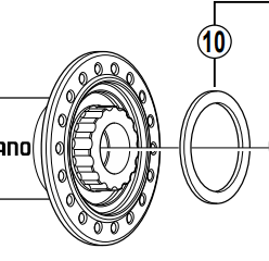 Shimano Spares FH-RM35 hub shell spacer