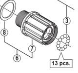 Shimano Spares FH-M788 freewheel body unit