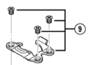 Shimano Spares PD-T400 body cover and fixing bolts; right
