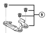 Shimano Spares PD-T400 body cover and fixing bolts; right