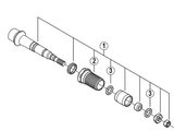 Shimano Spares PD-M770 right hand pedal axle assembly
