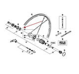 Shimano Dura-Ace WH-9000-C24-TL-R Left Hand Spoke With Plug And Washer - 305mm - Y4T398020