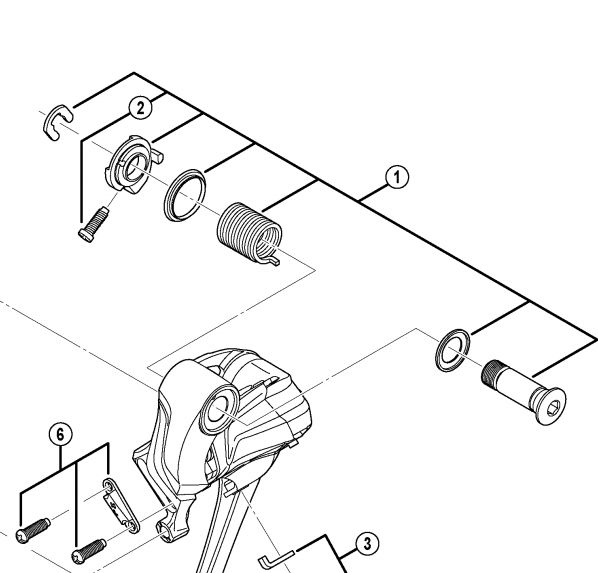 Shimano Spares RD-M370 B-axle assembly