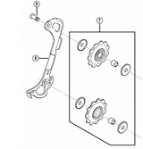 Shimano Spares Altus RD-M370 tension and guide pulley set