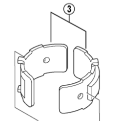 Shimano Spares FD-M310 clamp band adapters for S-size; 28.6 mm