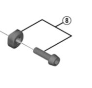 Shimano Spares FD-5800 clamp bolt and radius washer; M5 x 15 mm