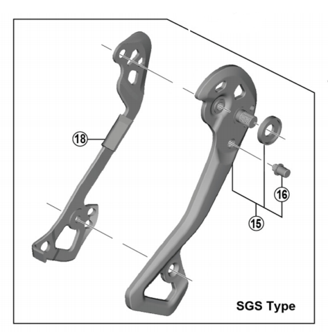 Shimano RD-M9050 outer plate assembly SGS type