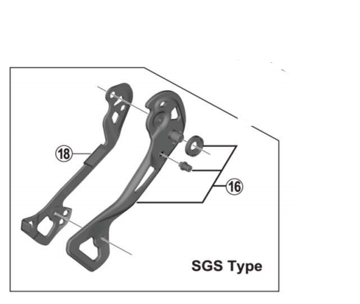 Shimano Spares RD-M9000 outer plate assembly; SGS-type