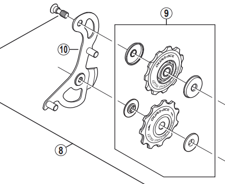 Shimano Spares Dura-Ace RD-7900/7970 tension and guide pulley set